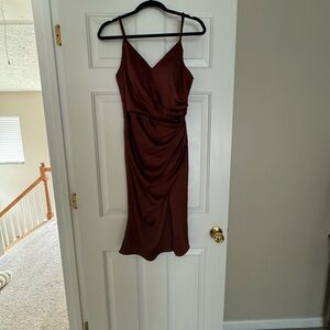 Elegant Maroon Women's Dress